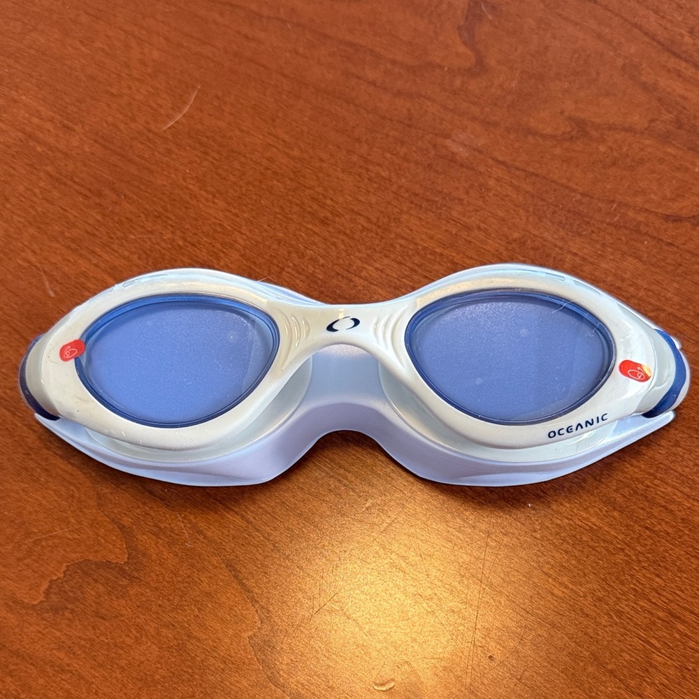 Oceanic Men’s Swim Goggles - Blue and White